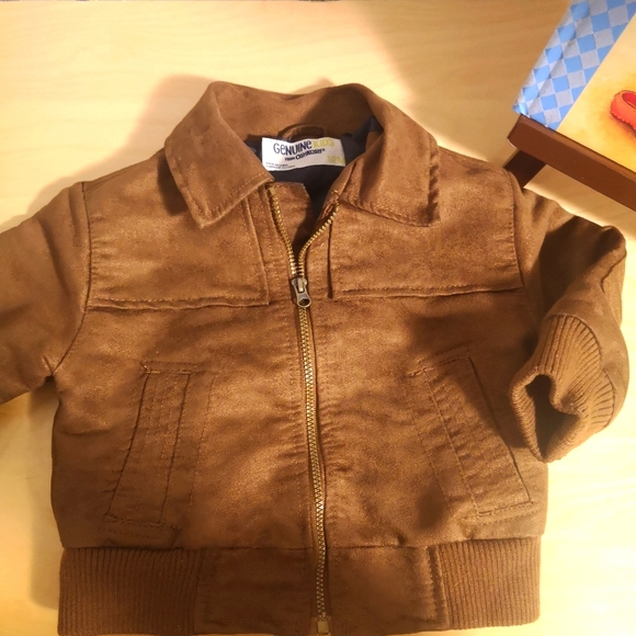 Oshkosh B gosh faux suede brown jacket - Picture 4 of 6